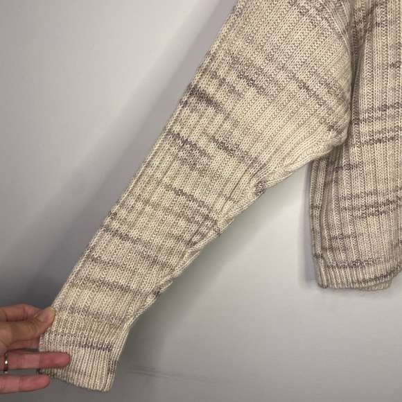 Lucky Brand Brown Cropped Long Sleeve Fall Sweater Size Medium Boxy - Picture 9 of 12